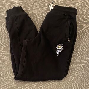 Kids Black Joggers with Fun Patch